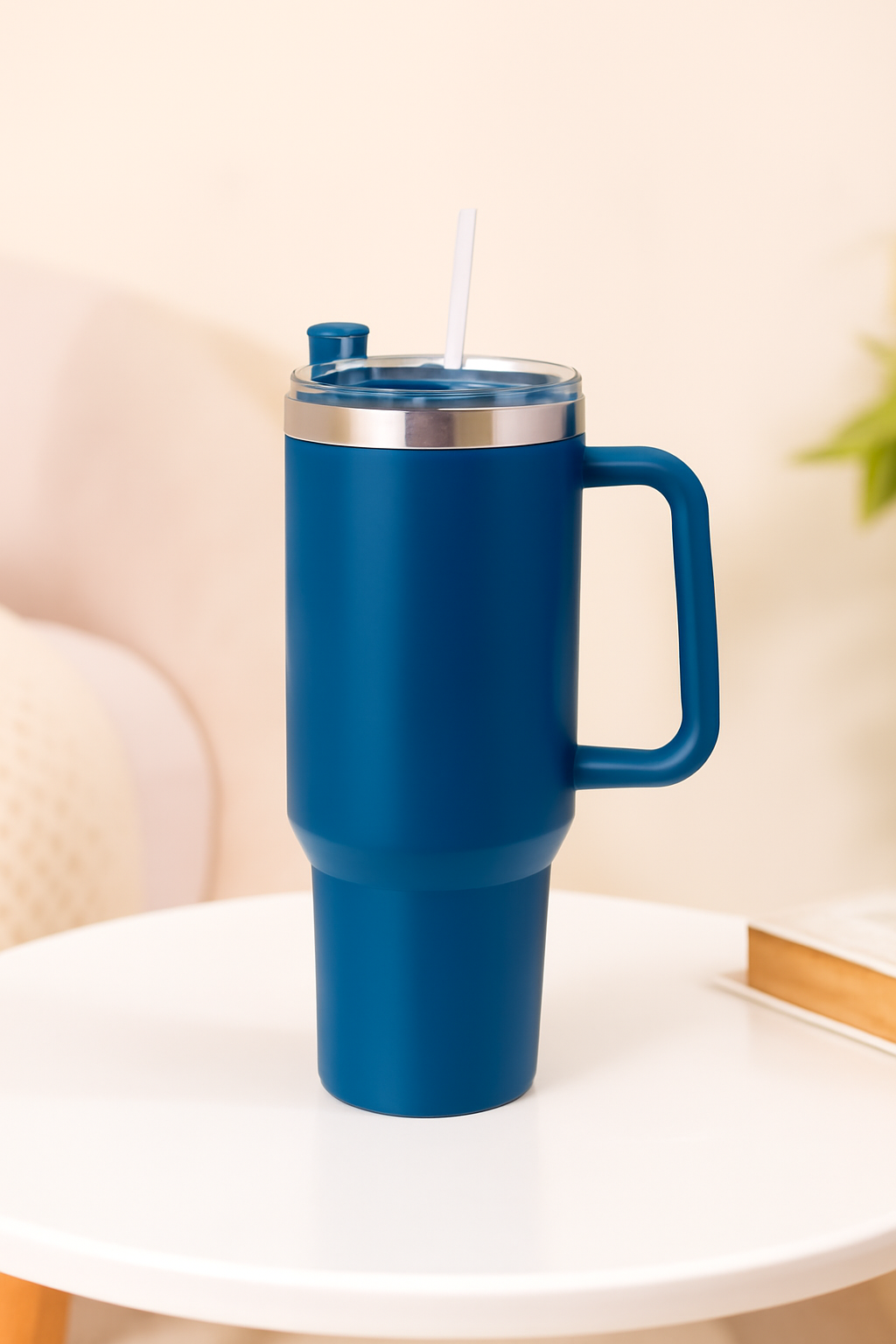 Insulated Travel Tumbler with Handle & Straw β Hot & Cold Beverage Cup