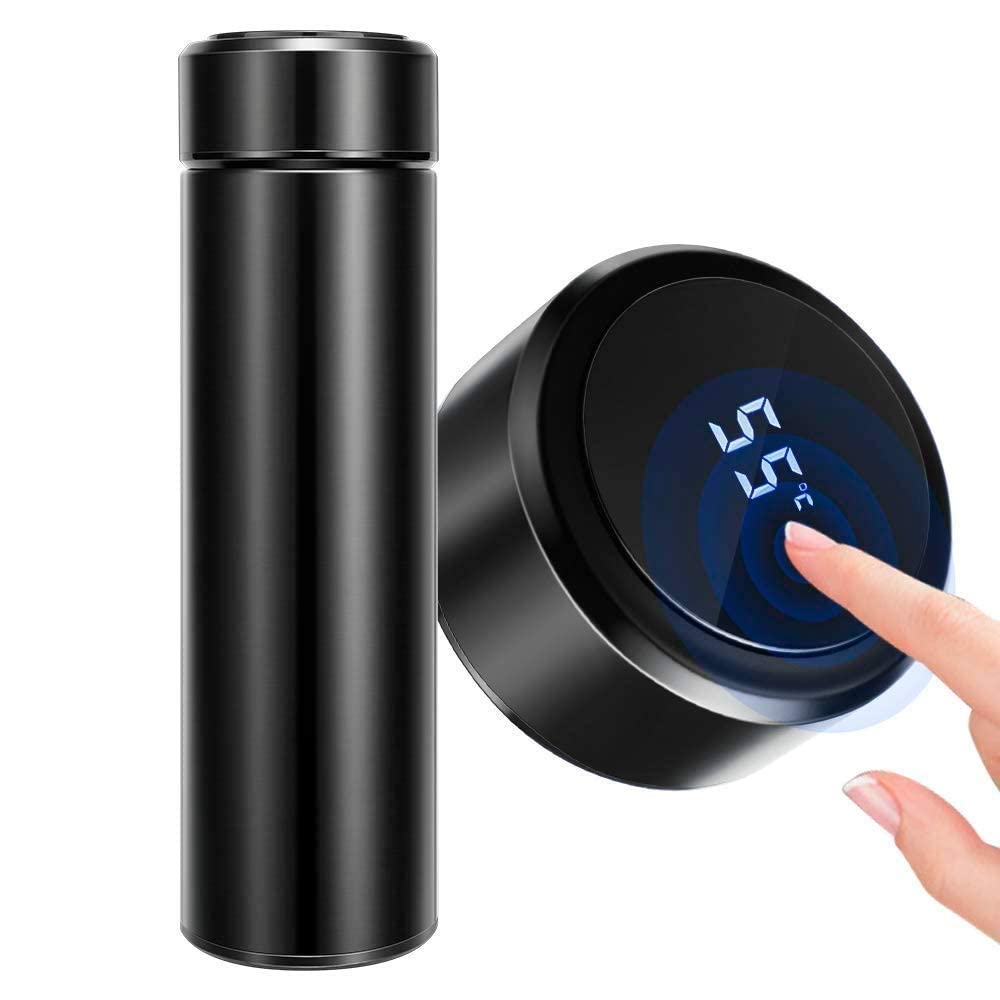 Smart Temperature Display Insulated Stainless Steel Thermos Bottle – 304 Vacuum Flask for Hot & Cold Drinks