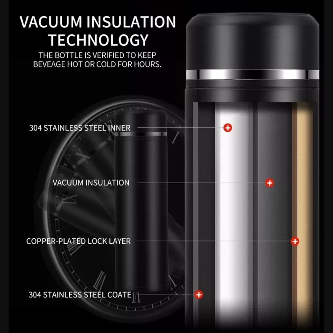Smart Temperature Display Insulated Stainless Steel Thermos Bottle – 304 Vacuum Flask for Hot & Cold Drinks
