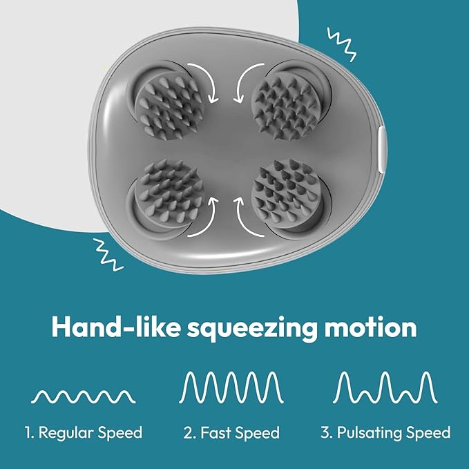 MildCares Smart Scalp Massager – Waterproof, Rechargeable 4D Rotating Head Massager for Hair Growth & Stress Relief