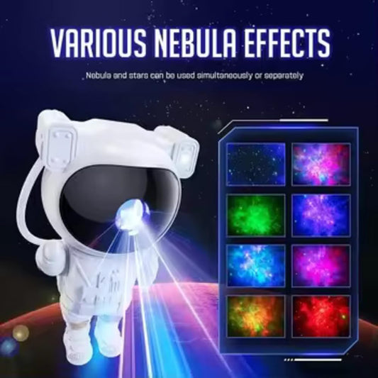 Molinon Astronaut Galaxy Projector Night Light — 360° Adjustable LED Star Sky Lamp with Remote & Timer