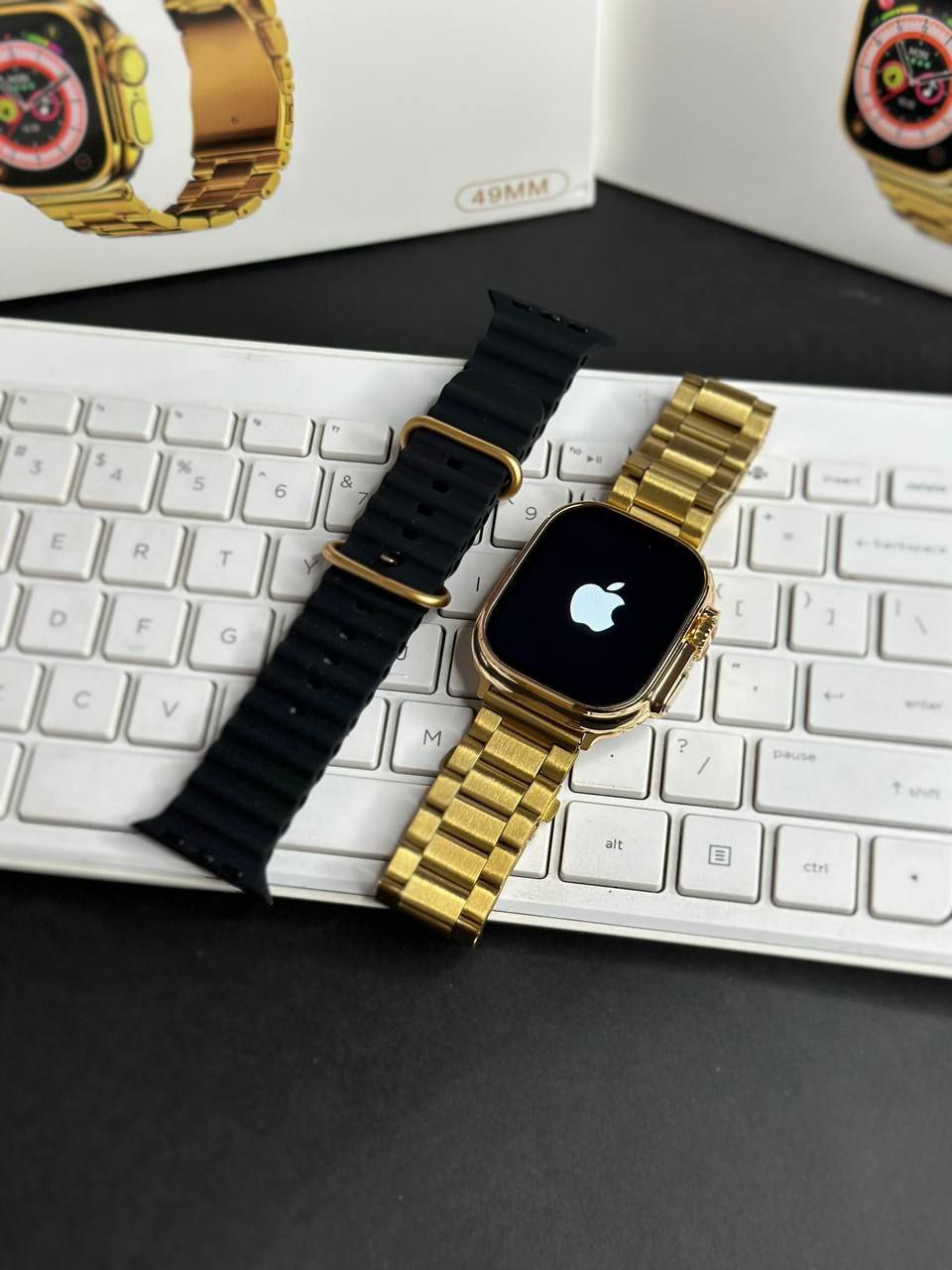 Apple Watch Ultra Golden Edition – 2.05" Retina Display, Bluetooth Calling, Dual Straps