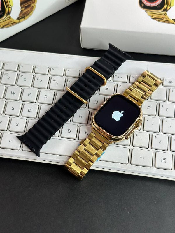 Apple Watch Ultra Golden Edition – 2.05" Retina Display, Bluetooth Calling, Dual Straps