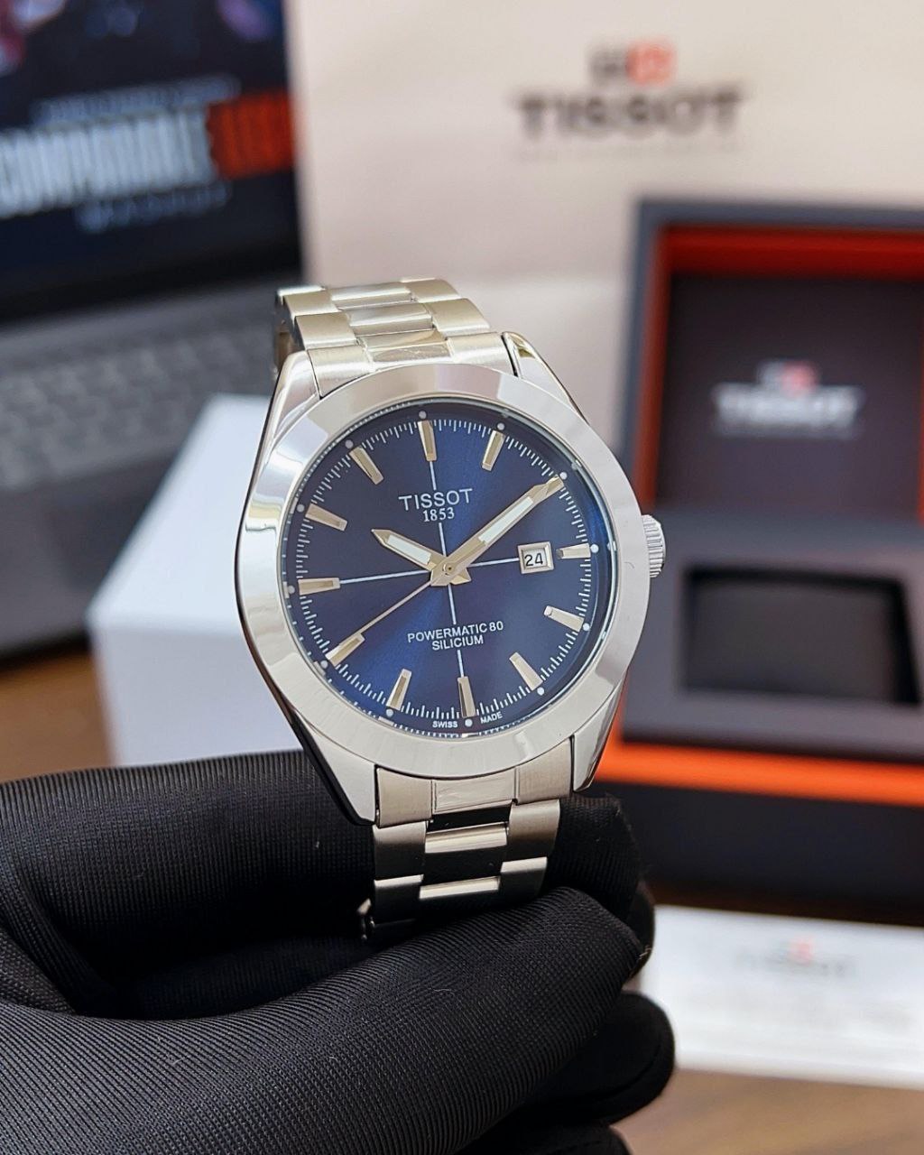 TISSOT GENTLEMAN POWERMATIC 80 SILICIUM BLUE DIAL MEN
