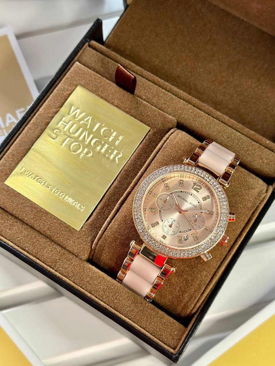 Michael Kors Parker Chronograph Watch MK5896 – Rose Gold & Blush Ceramic