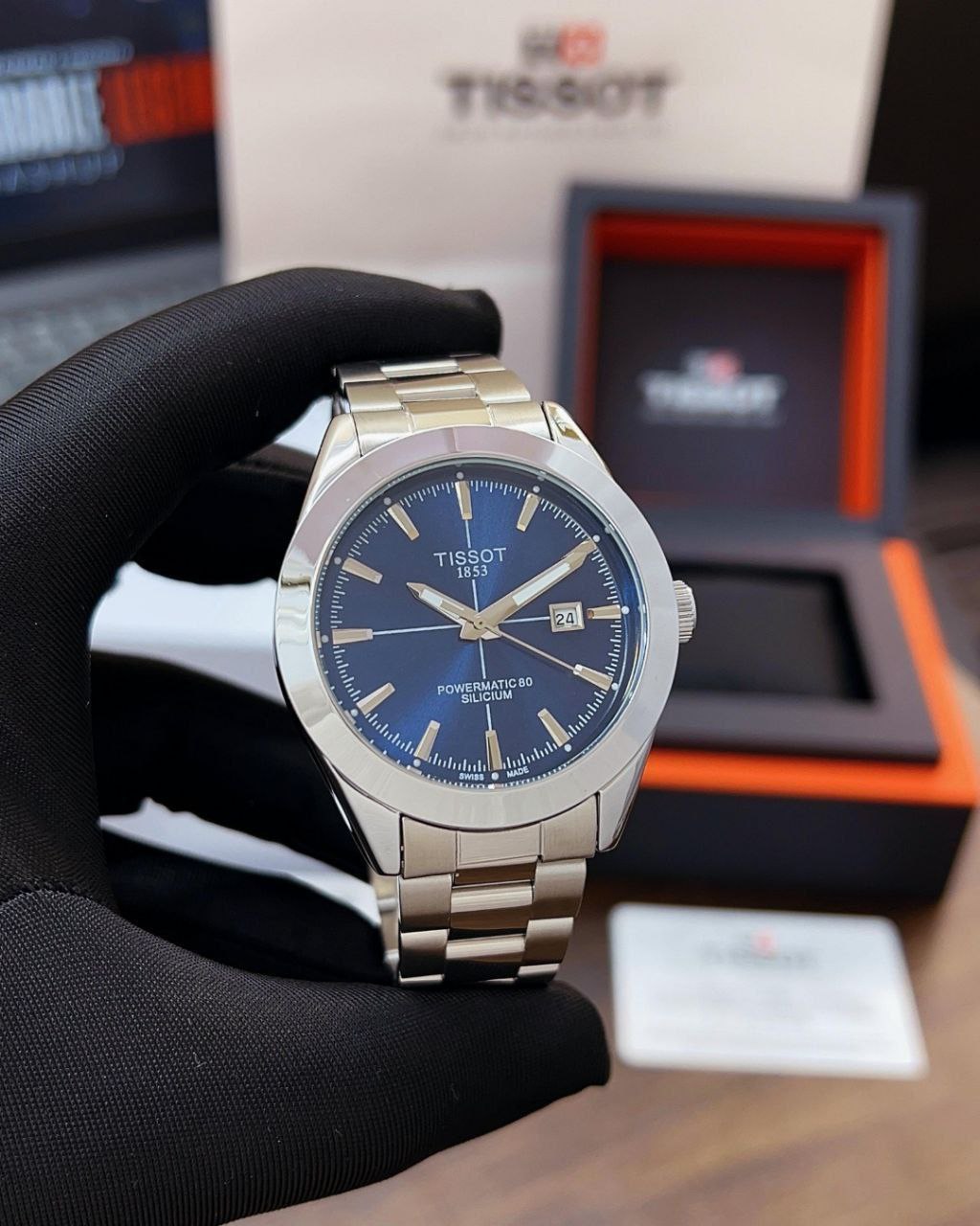TISSOT GENTLEMAN POWERMATIC 80 SILICIUM BLUE DIAL MEN