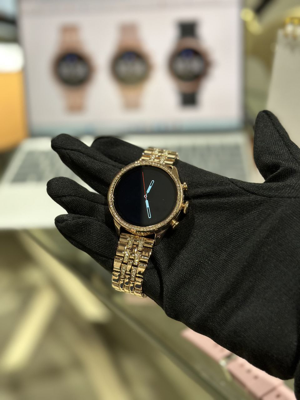 Fossil Gen 9 Smartwatch with Dual Belts, Diamond-Studded Metal, 1.3" HD Display, Bluetooth & Fitness Tracking