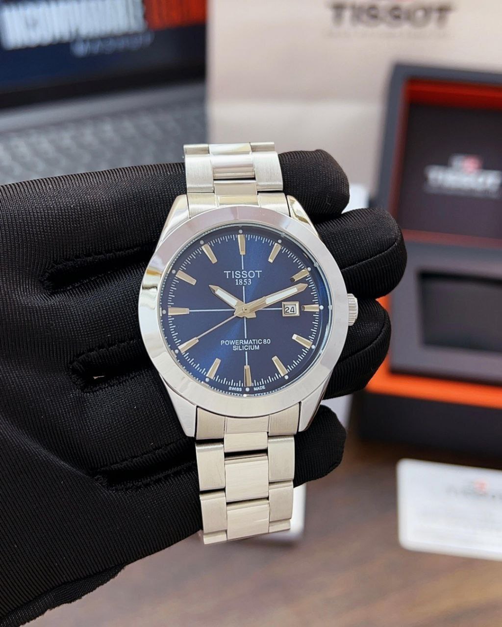 TISSOT GENTLEMAN POWERMATIC 80 SILICIUM BLUE DIAL MEN