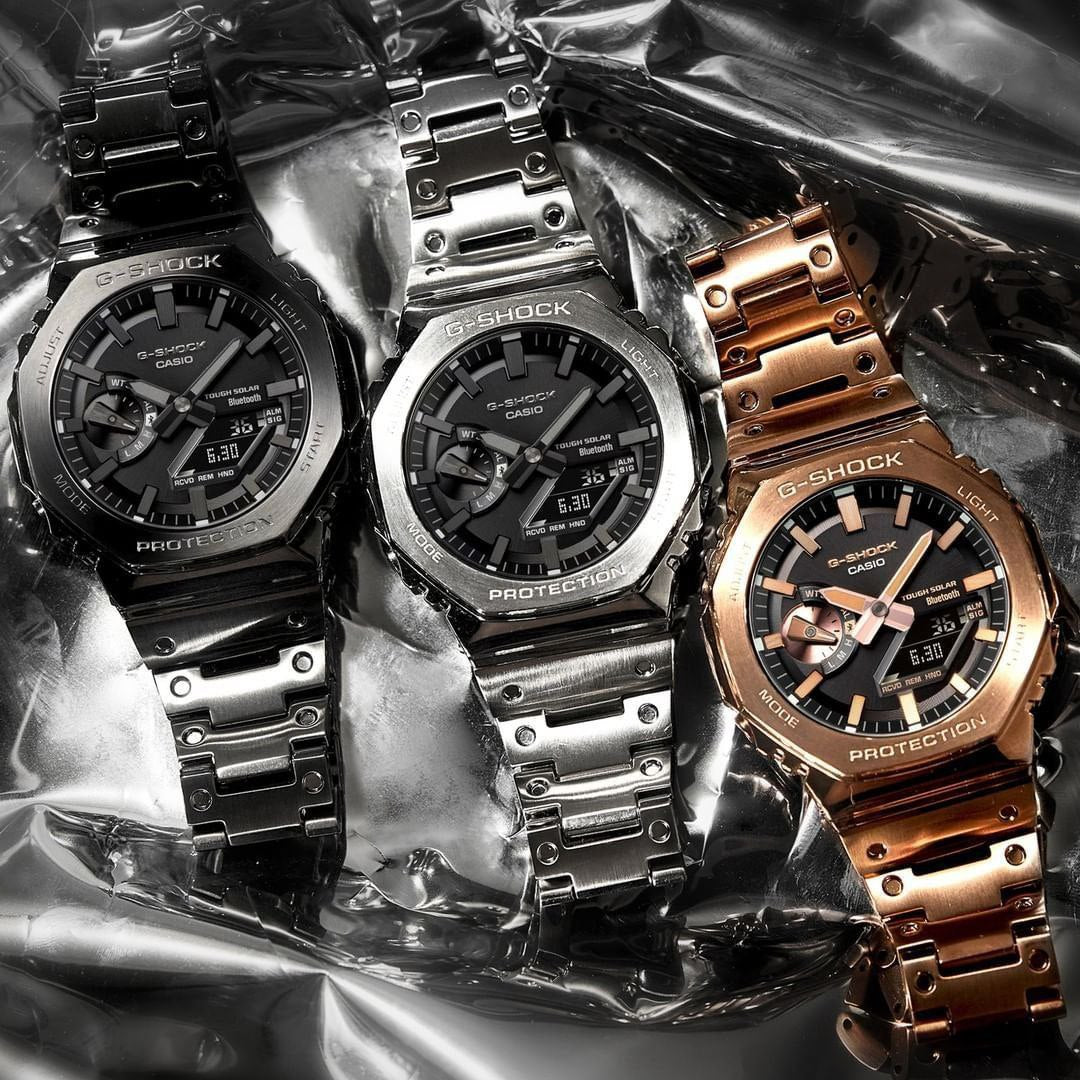G-Shock GM-B2100 Full Metal Unisex Watch | Impact & Water Resistant | Stainless Steel Strap & AutoLight | Premium Digital Display